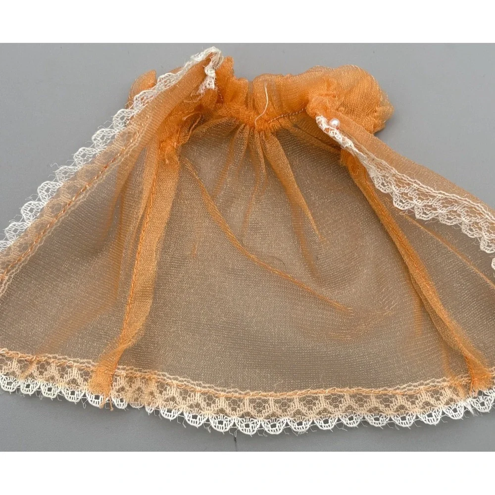Vintage‎ Barbie Doll Sheer Nighty Orange Pajama Set of 2 Outfit Lingerie 1970s